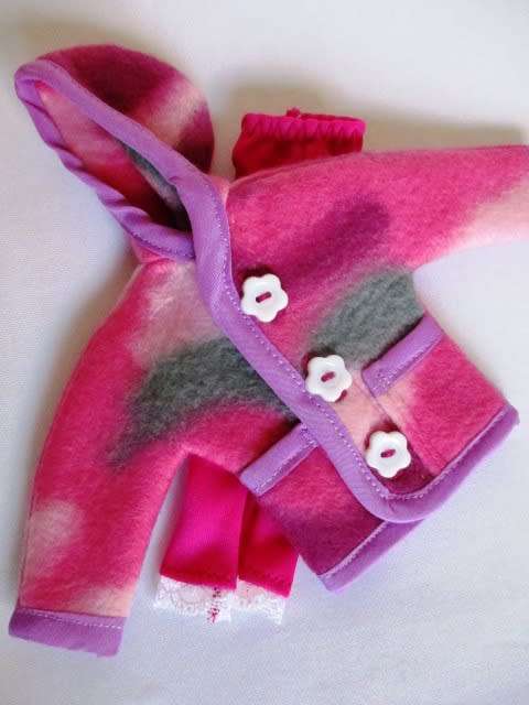 Barbie doll`s hoodie and leggings - hot pink/camo