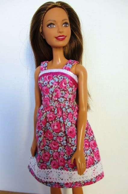 Barbie doll`s summer dress and panties - pink rose