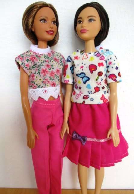 Barbie doll`s colour combo set - cherise/pink
