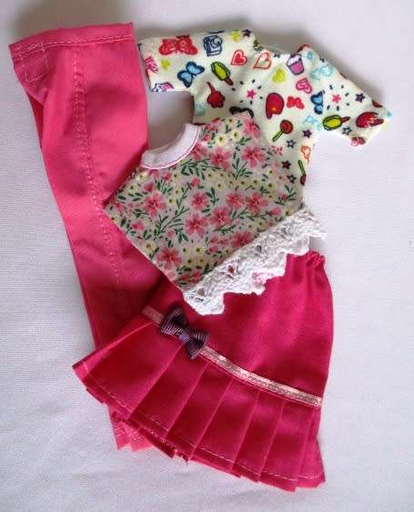 Barbie doll`s colour combo set - cherise/pink