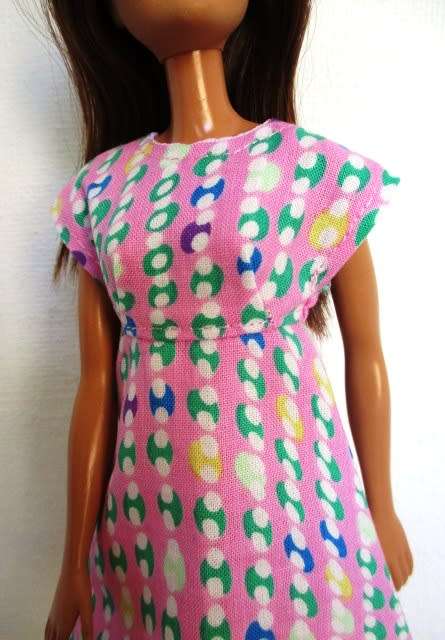 Barbie doll`s a-line dress - pink balls