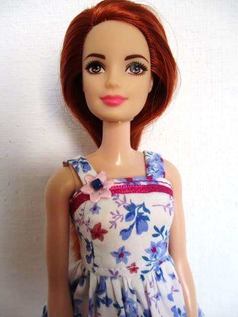 Barbie doll`s dress - blue flower
