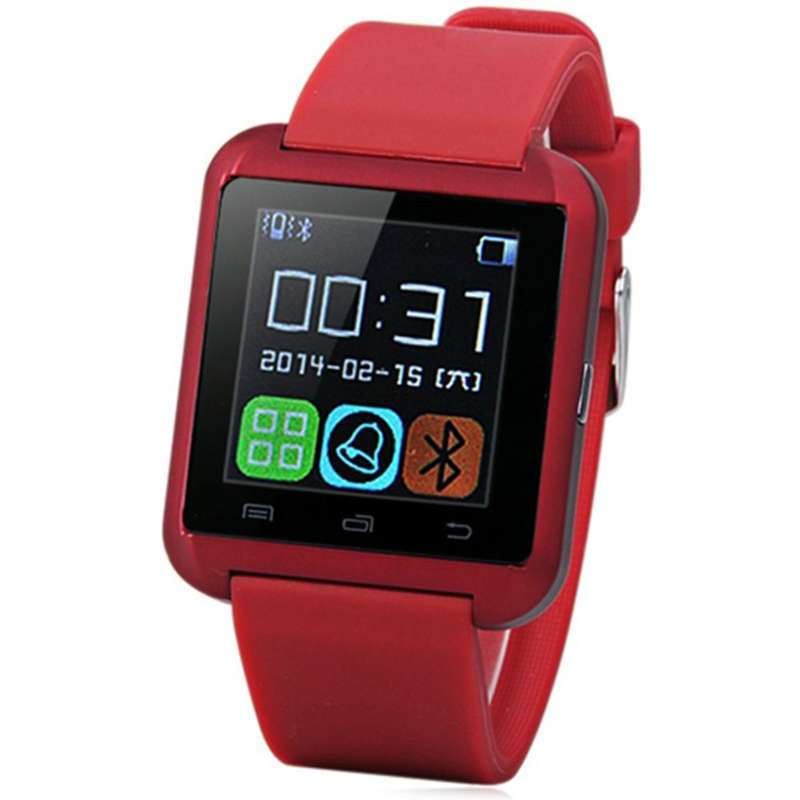 RED U8 Smartwatch Bluetooth Watch Passometer Touch Screen Answer and Dial the Phone