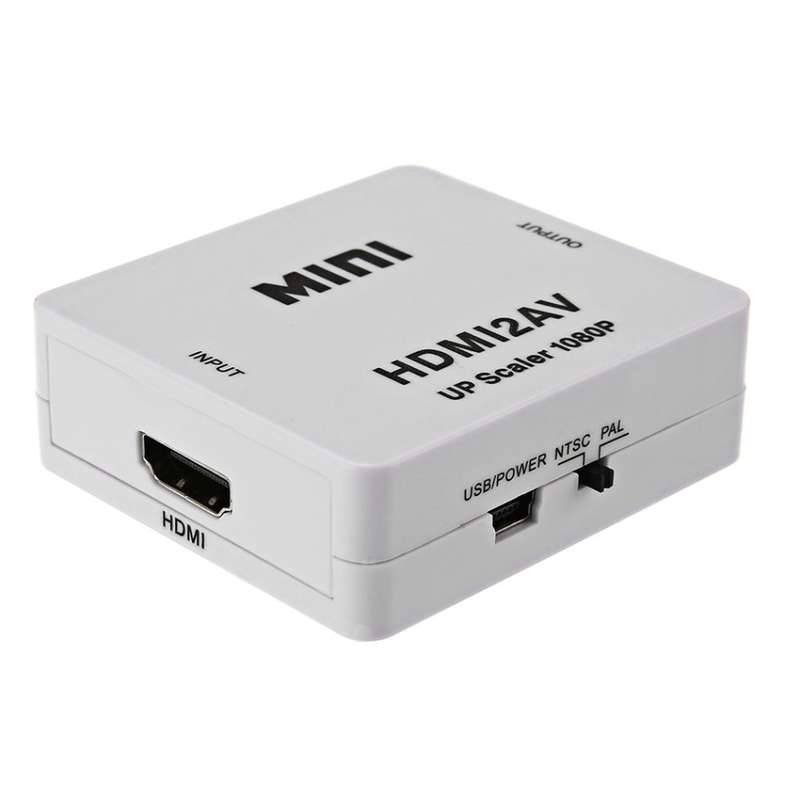 HD 1080P HDMI to AV Composite Video Converter with 3 RCA Connectors for TV PS3 VHS VCR DVD