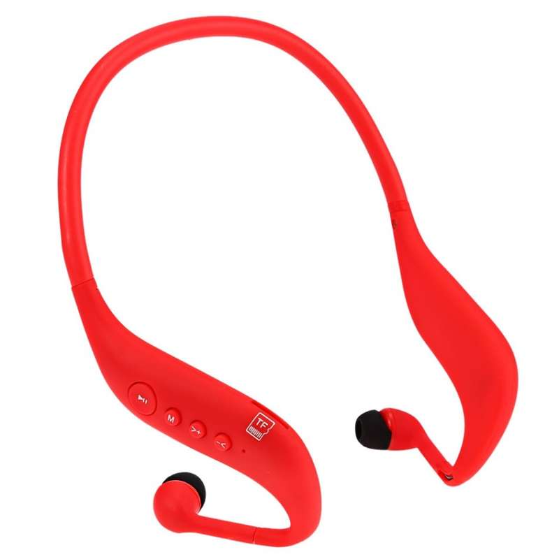 RED Sport Bluetooth 4.0 Stereo Headset Earphone Support FM Radio TF Card Playing