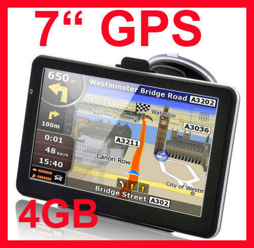 7" Car GPS Navigation Windows CE6 with FREE 4GB Memory SA Map Preloaded MP3 MP4 GPS Receiver