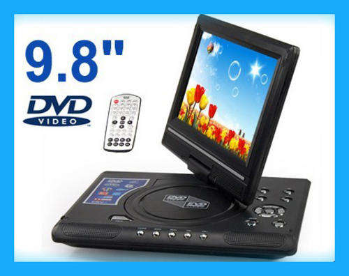 9.8 inch Swivel Portable DVD Player EVD/DVD/VCD/MP3/MP4/CD/JPG PLAYER TV+GAME+USB+MP4+SD