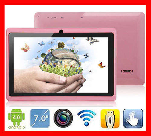 Multi-Touch Boxchip A13 Cortex A8 1.5GHz 4GB 512MB Android 4.0 7-in Tablet PC Pink