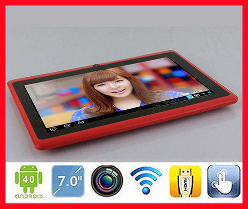 Multi-Touch Boxchip A13 Cortex A8 1.5GHz 4GB 512MB Android 4.0 7-in Tablet PC RED