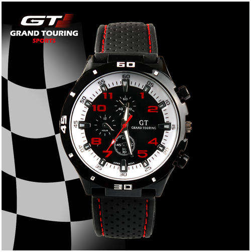 GT Watch Men Military Pilot Aviator Army Style Silicone Rubber Sport Watch