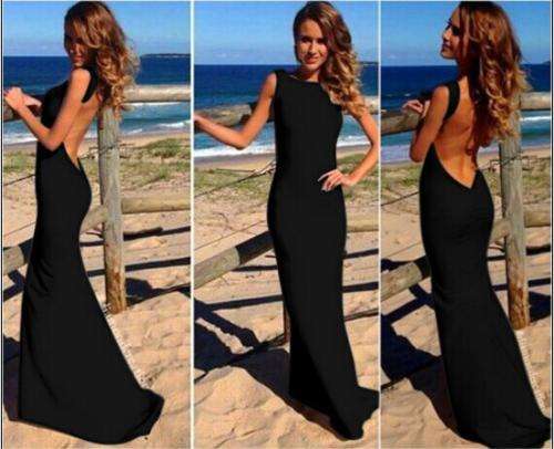 Sexy Womens Club Evening Party Long One-piece Dress