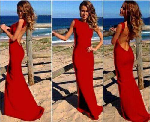 Sexy Womens Club Evening Party Long One-piece Dress