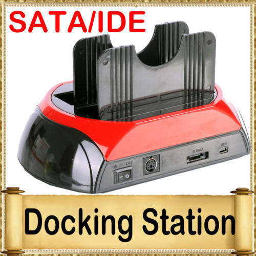 2.5" 3.5" SATA/IDE HDD Hard Drive Clone Dual Dock Docking Station + Hub