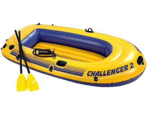 TWO MAN INFLATABLE BOAT WITH 2 OARS AND PUMP
