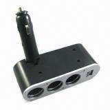 3 Way Car Cigarette Power Socket Splitter + USB port