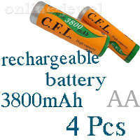 3800 mAh RECHARGEABLE BATTERIES (PACK OF 4)