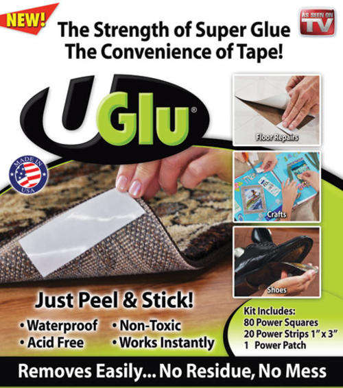 U GLU- THE STRENGTH OF SUPER GLUE, THE CONVENIENCE OF TAPE!!