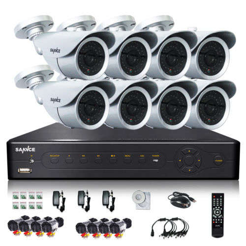 8 Camera CCTV Security Recording System With Internet & 3G Phone Viewing HDMI DVR 800TVL