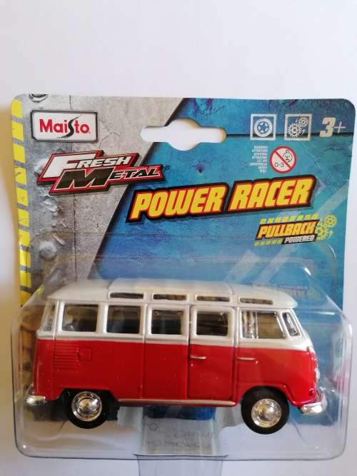 MAISTO - Fresh Metal - Power Racer / Pullback Powered - VOLKSWAGEN VAN SAMBA (Scale1:40)