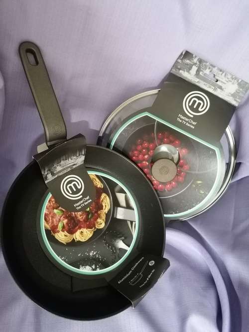 MASTER CHEF ALUMINUM INDUCTION DEEP PAN - 28cm 11` WITH GLASS LID