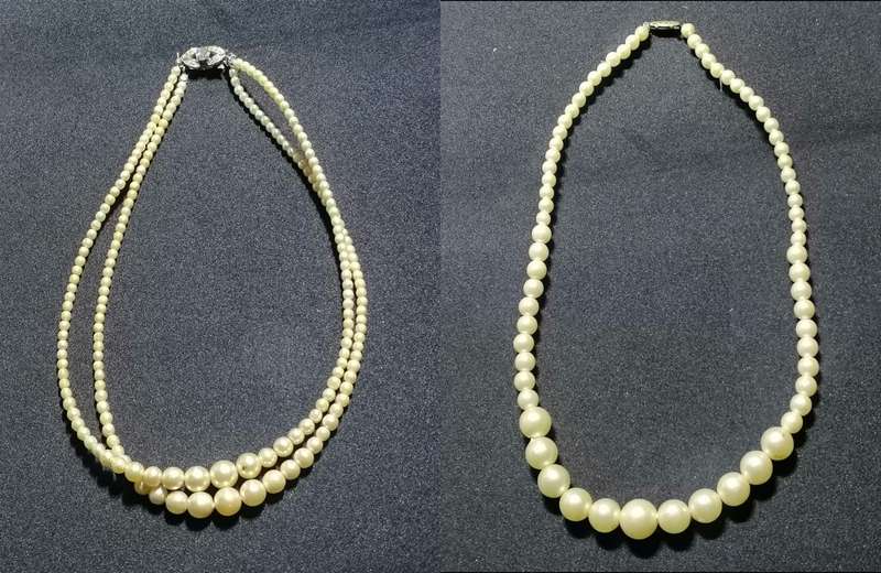 THIS WEEKEND ONLY !!   2 X Vintage Faux Pearl Necklaces