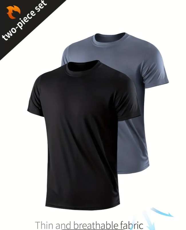 2pcs Quick-drying Compression T-shirt for Men - M (38)