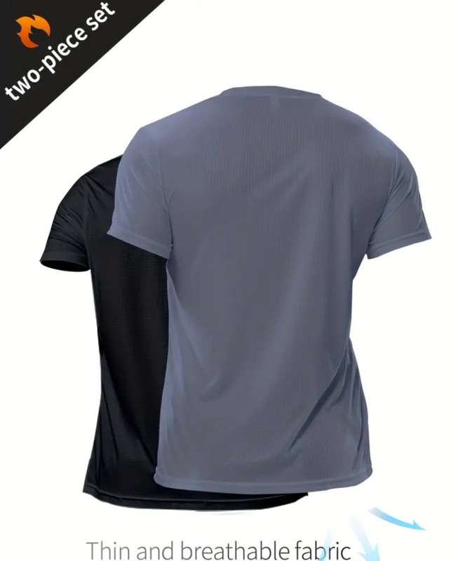 2pcs Quick-drying Compression T-shirt for Men - M (38)