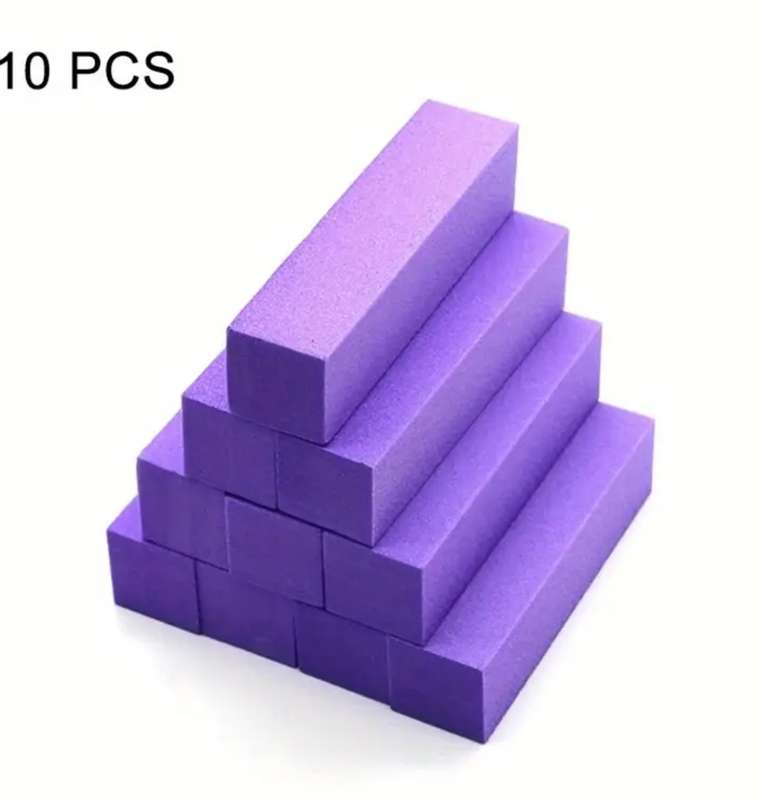 10 Pcs Nail File Buffer Polishing Blocks Kit, Nail File Blocks Buffer Sanding Files, Polishing Nail