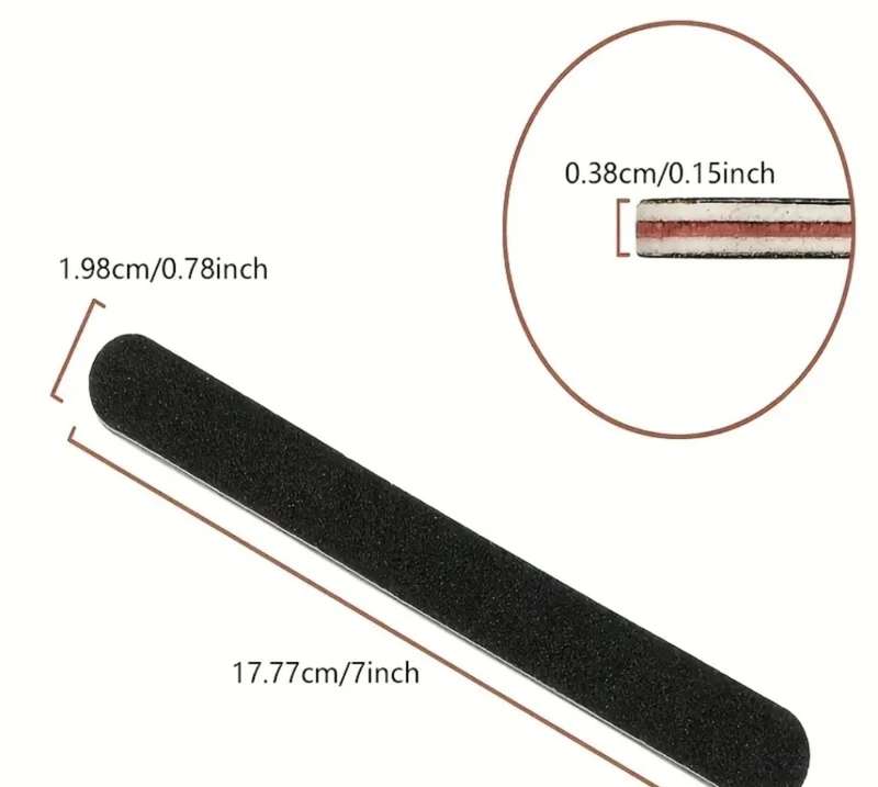 10 Pcs Professional Double Sided 100/180 Grit Nail Files