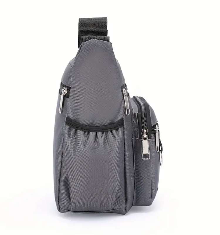Fashion Multi Layer Crossbody Bag, Lightweight Nylon Shoulder Bag, Women`s Casual Handbag & Purse