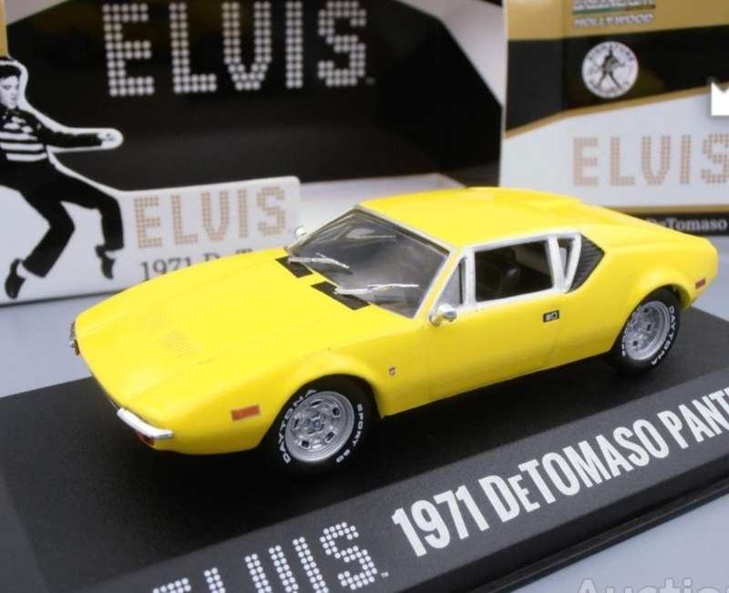 RARE!!! ELVIS!!! GREENLIGHT 1:43 SCALE 1971 DE TOMASO PANTERA ELVIS CHASE VERSION