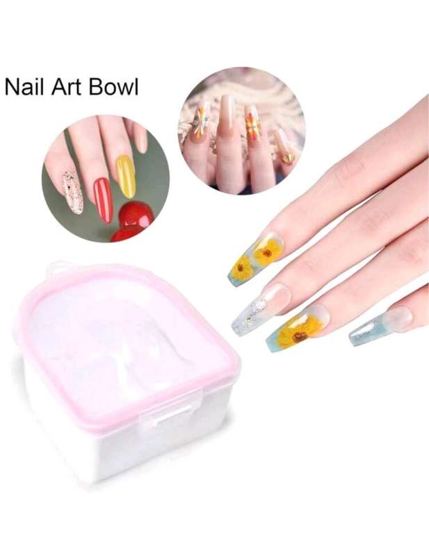 Nail Gel Soak bowl with 150 ml Push Down Pump Dispenser Bottle