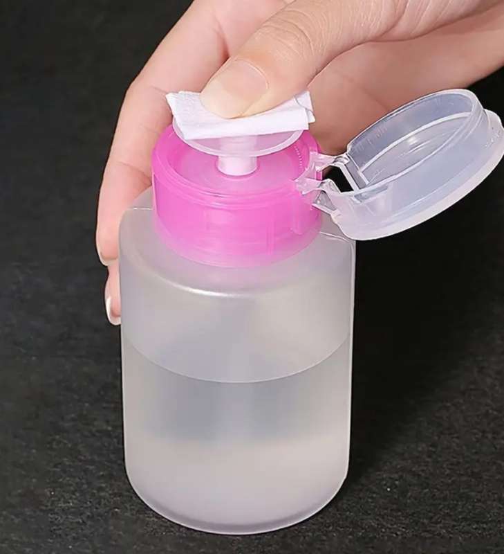 Nail Gel Soak bowl with 150 ml Push Down Pump Dispenser Bottle
