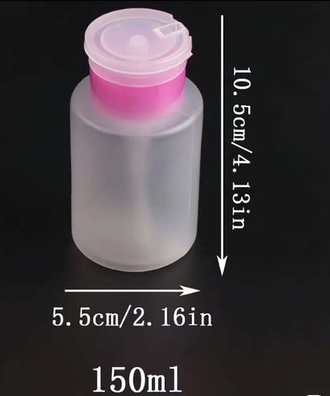 Nail Gel Soak bowl with 150 ml Push Down Pump Dispenser Bottle