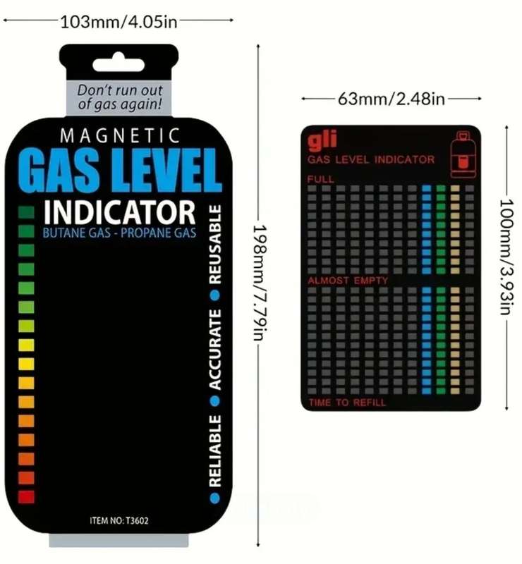 Gas bottle level indicator / Magnetic gas level indicator stick.