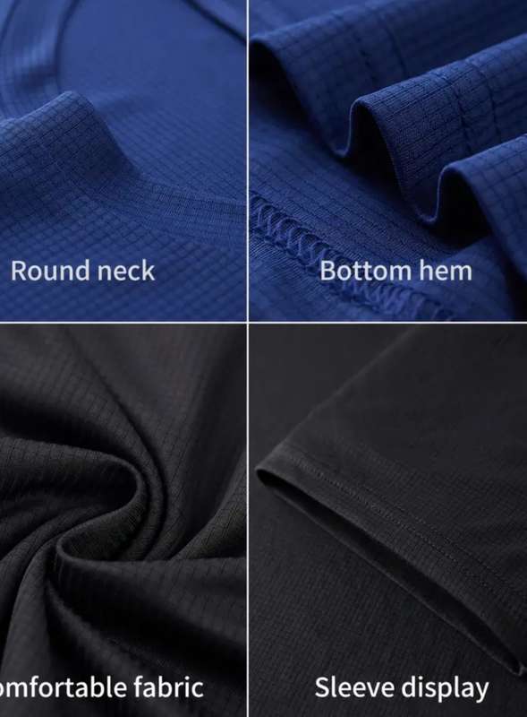 2-Piece Set Quick-drying Men`s Running Casual Fitness Sports T-shirt (S)