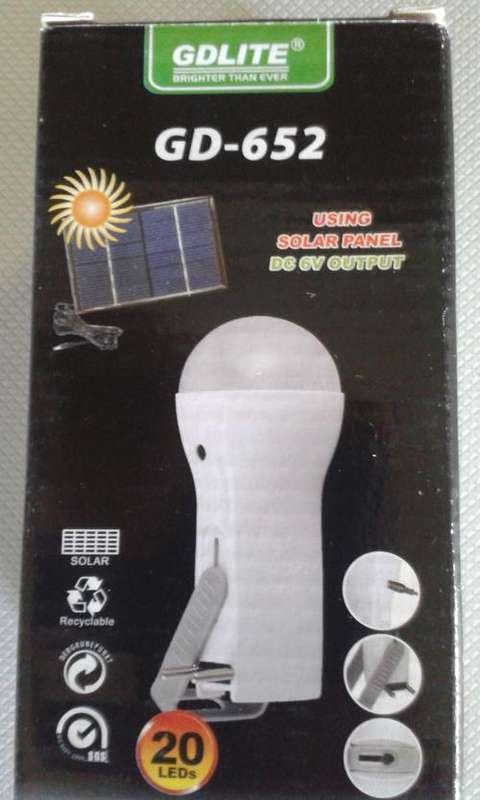 GD-652 SOLAR RECHARGEBLE LIGHT
