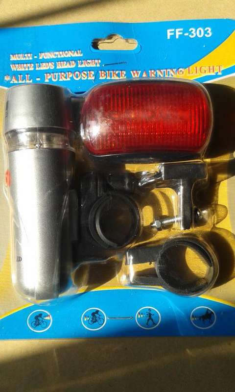 Bicycle Warning Light 5 LED Power Beam Front/Flashing Brake Light