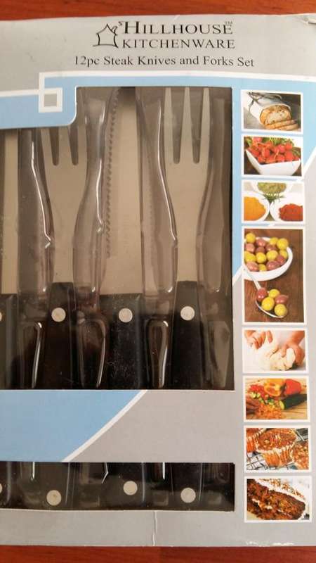 12 Pc Hillhouse Kitchenware Steak Knife and Fork Set