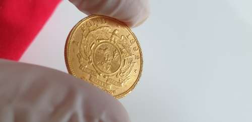 Kruger Pond Rand Gold - RARE Double Shaft - 1892 Gold Coin 1 Pond Kruger Rand Gold Pond