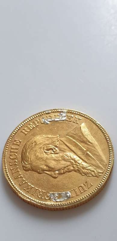 Kruger Pond Rand Gold - RARE Double Shaft - 1892 Gold Coin 1 Pond Kruger Rand Gold Pond