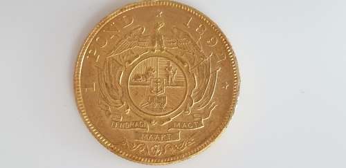 Kruger Pond Rand Gold - RARE Double Shaft - 1892 Gold Coin 1 Pond Kruger Rand Gold Pond