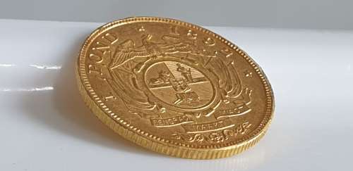 Kruger Pond Rand Gold - RARE Double Shaft - 1892 Gold Coin 1 Pond Kruger Rand Gold Pond