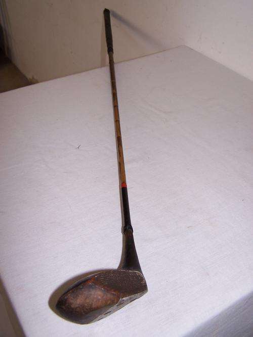 old golf wood -1920's ... great towel rail !!!