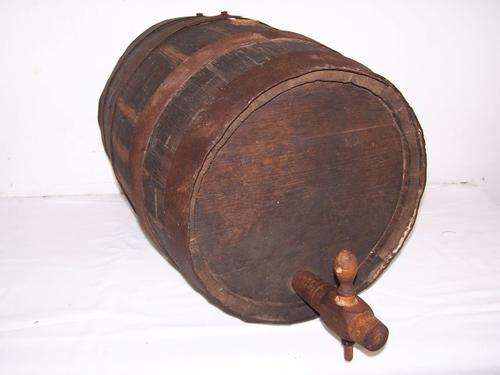 small, old wine barrel...with gees !!!