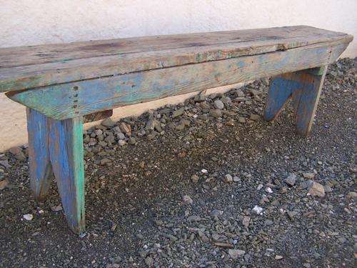 long blue bench ... heavy !!!