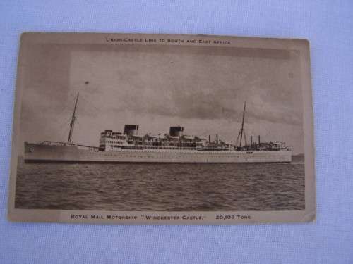 Union Castle Line ... postcard - Winchester Castle !!!
