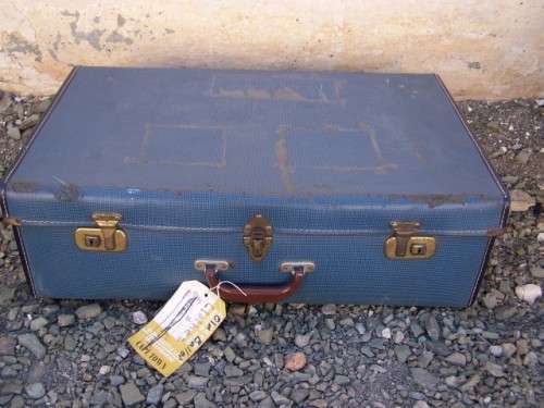 suitcase ... bright blue !!!