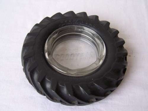 ashtray ... goodyear tractor tyre !!!