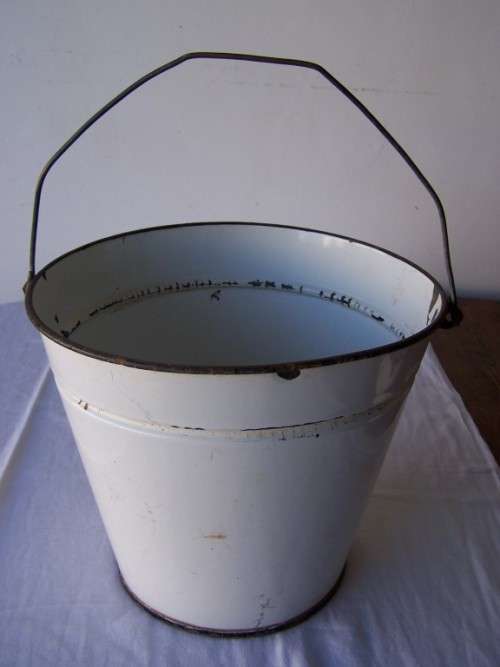 bucket ...  holey moley herb planter !!!